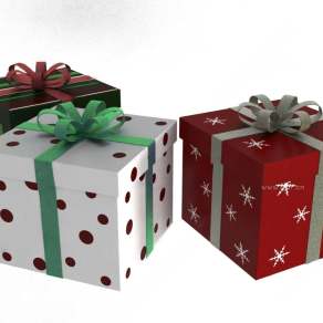 现代礼物盒3D模型下载